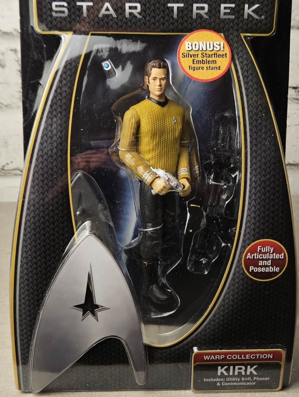Star Trek 2009 Captain Kirk Figure Warp Collection NIB Playmates - Picture 3 of 10